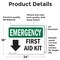 Signmission First Aid Kit, 24 in W x Rectangle, Vinyl Decal OS-2PACK-EM-D-1824-L-10326 - alternate 6